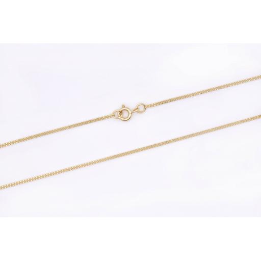 18ct Heavy Diamond Cut Curb Chain 18"